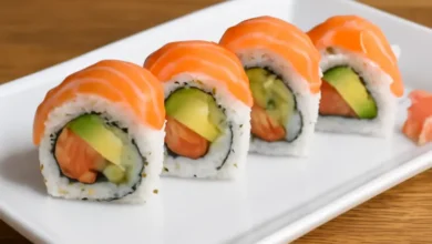 Alaskan Roll is a type of sushi that showcases the delightful flavors of salmon.